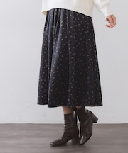 カラードットフレアスカート【洗濯機OK】