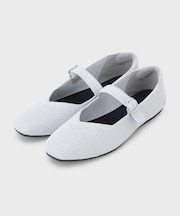 【抗菌防臭／軽量／ウォッシャブル】スクエアトゥニットメリージェーン