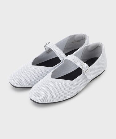 【抗菌防臭／軽量／ウォッシャブル】スクエアトゥニットメリージェーン