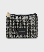 ツイードコンビスクエアポーチ