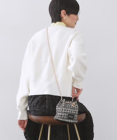 【2WAY】ツイードコンビミニショルダー