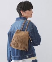 【2WAY】フリンジ巾着ミニトート