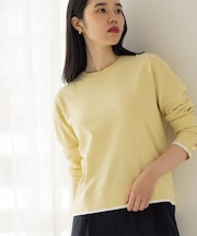 金ボタン使いリラクシーニット【洗濯機OK】