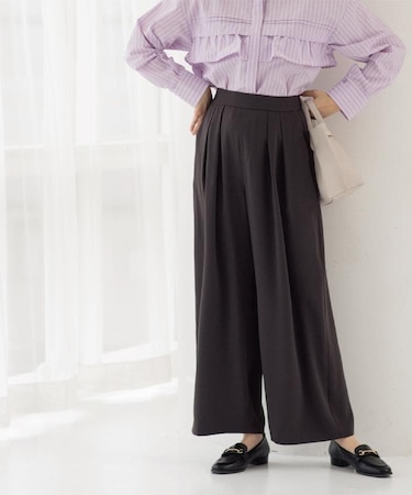 タックイージーワイドパンツ【洗濯機OK】