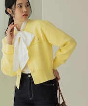 フラップポケット金ボタンニットカーディガン【洗濯機OK】