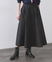 ポケットデザインフレアスカート【洗濯機OK】