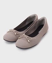 【抗菌防臭／軽量／マシンウォッシャブル】スクエアトゥメッシュニットバレエシューズ