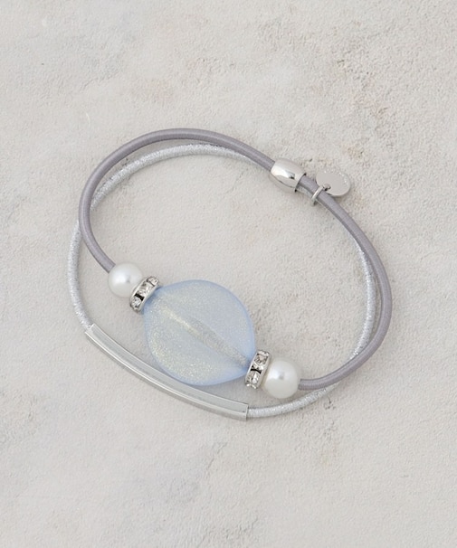 クリアラメビーズ2連ゴム