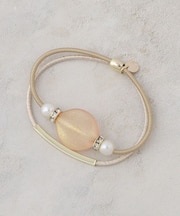 クリアラメビーズ2連ゴム