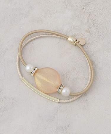 クリアラメビーズ2連ゴム