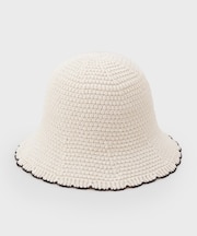 麻混サーモ配色バケットハット