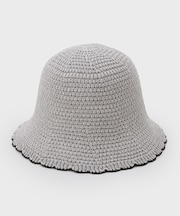 麻混サーモ配色バケットハット