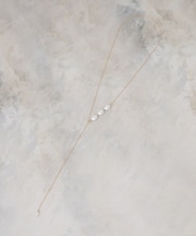 3連パール調ビーズデザインネックレス