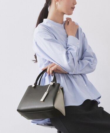 【2WAY】バイカラーミドルボストンバッグ