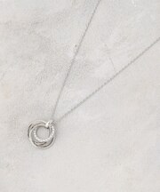 メタル×ビジュー3連リング ネックレス