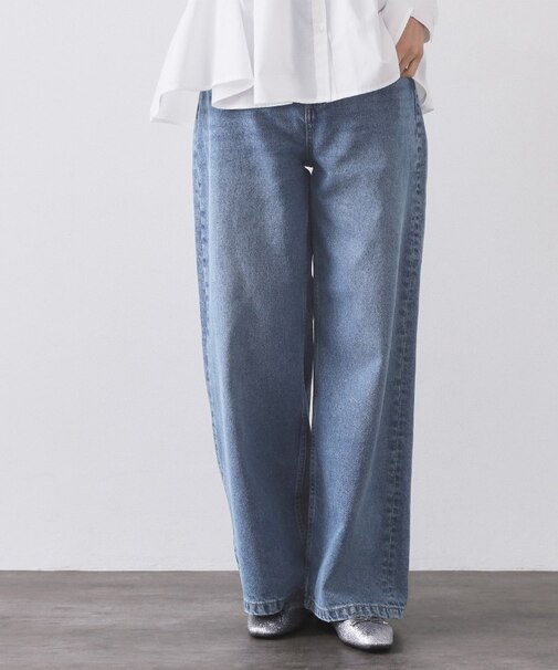 ストレートデニムパンツ【洗濯機OK】《S～LL》