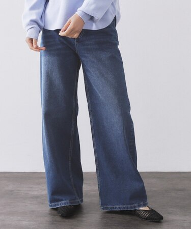 ストレートデニムパンツ【洗濯機OK】《S~LL》