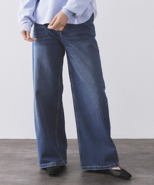 ストレートデニムパンツ【洗濯機OK】《S~LL》