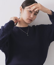 ループヤーンスリーブニット【洗濯機OK】