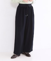 ウエストサテンイージータックワイドパンツ【洗濯機OK】