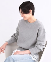 スウェットライクショートニット【洗濯機OK】