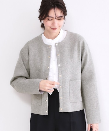 スナップボタンニットカーディガン【洗濯機OK】