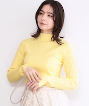 ランダムリブハイネックニット【洗濯機OK】