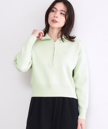 ハーフZIP刺繍ロゴニット【洗濯機OK】
