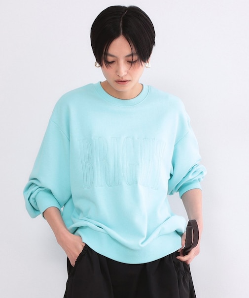 ロゴ刺繍裏毛トップス【洗濯機OK】