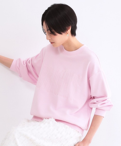 ロゴ刺繍裏毛トップス【洗濯機OK】｜オペーク ドット クリップの通販