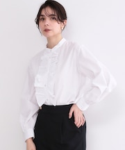 フロントフリルブラウス【洗濯機OK】