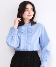 フロントフリルブラウス【洗濯機OK】