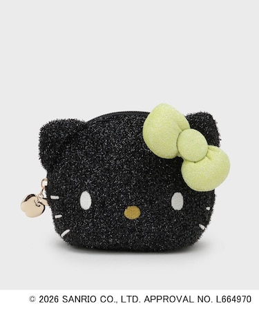 ◆【ハローキティ】キラふわフェイス型シェルポーチ