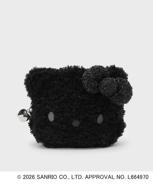 ◆【ハローキティ】キラふわフェイス型シェルポーチ