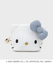 ◆【ハローキティ】キラふわフェイス型シェルポーチ