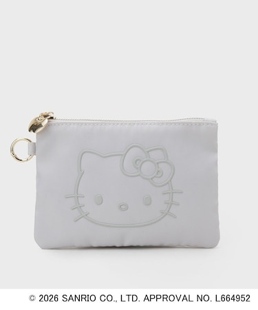 ◆【ハローキティ】立体フェイスプリントスクエアポーチ