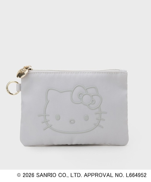 ◆【ハローキティ】立体フェイスプリントスクエアポーチ