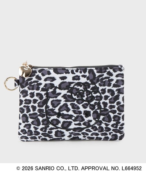 ◆【ハローキティ】立体フェイスプリントスクエアポーチ