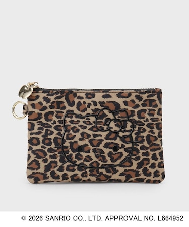 ◆【ハローキティ】立体フェイスプリントスクエアポーチ