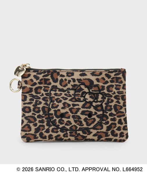 ◆【ハローキティ】立体フェイスプリントスクエアポーチ