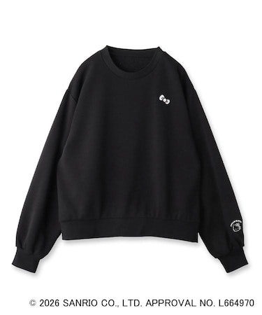 ◆【ハローキティ】ワンポイント刺しゅう入り裏毛プルオーバー