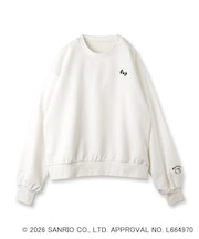 ◆【ハローキティ】ワンポイント刺しゅう入り裏毛プルオーバー