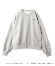 ◆【ハローキティ】ワンポイント刺しゅう入り裏毛プルオーバー