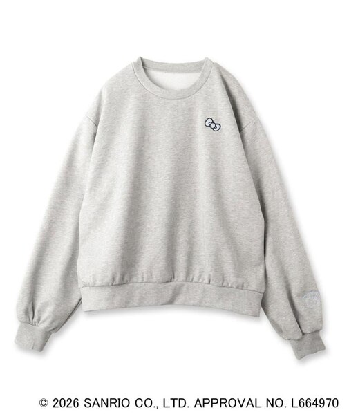 ◆【ハローキティ】ワンポイント刺しゅう入り裏毛プルオーバー