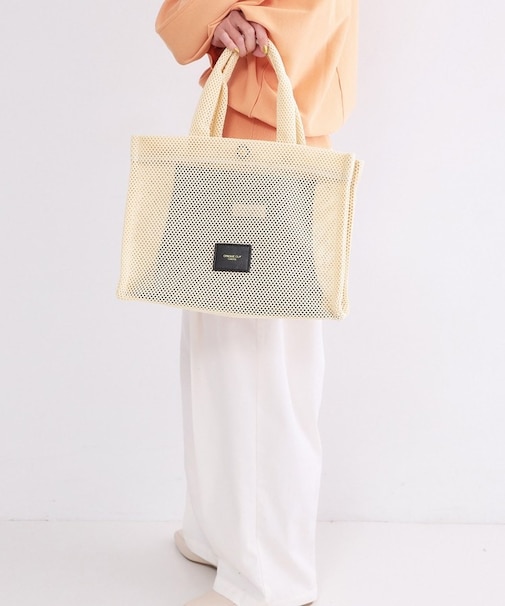 メッシュスクエアトートバッグ【2WAY／A4サイズ対応】