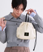 2WAYサイドポケット 巾着ミニショルダー