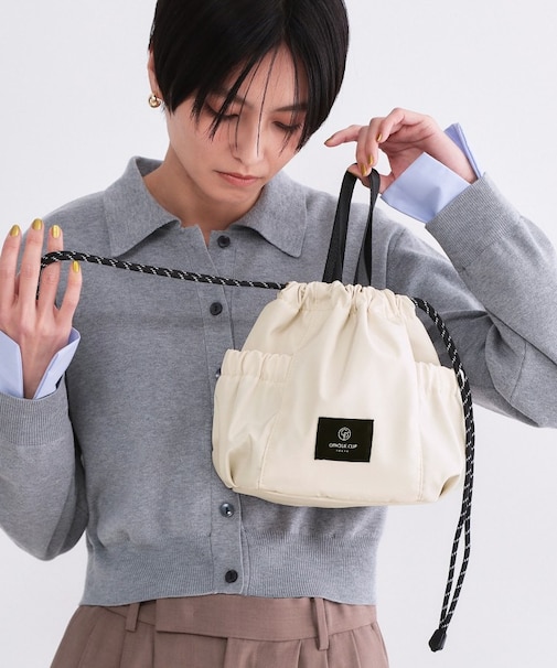 2WAYサイドポケット 巾着ミニショルダー