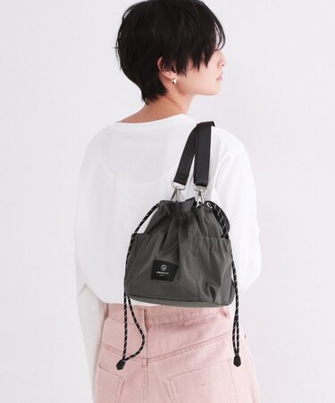 2WAYサイドポケット 巾着ミニショルダー