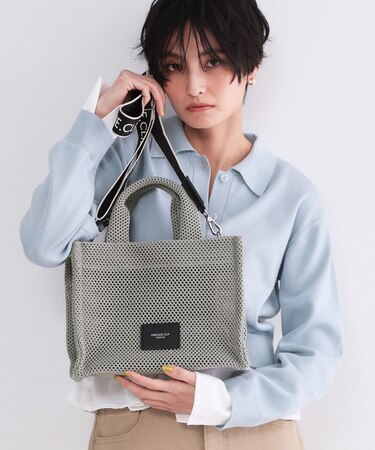 メッシュスクエアミドルトートバッグ【2WAY】