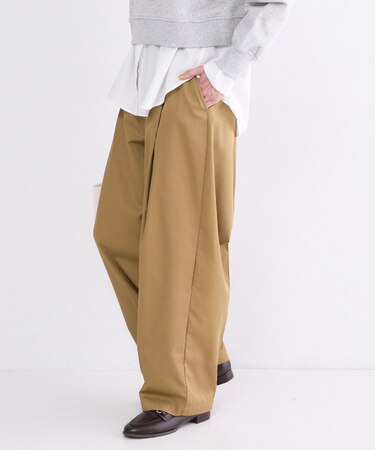 バレルレッグチノパンツ【洗濯機OK】